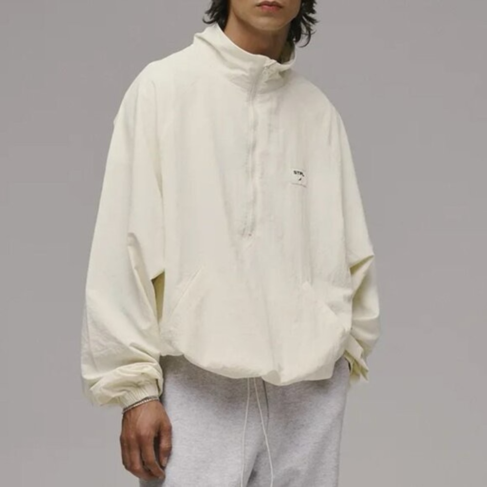 STPL Staple Pigeon Men's‎ Cream Windbreaker Jacket NWT